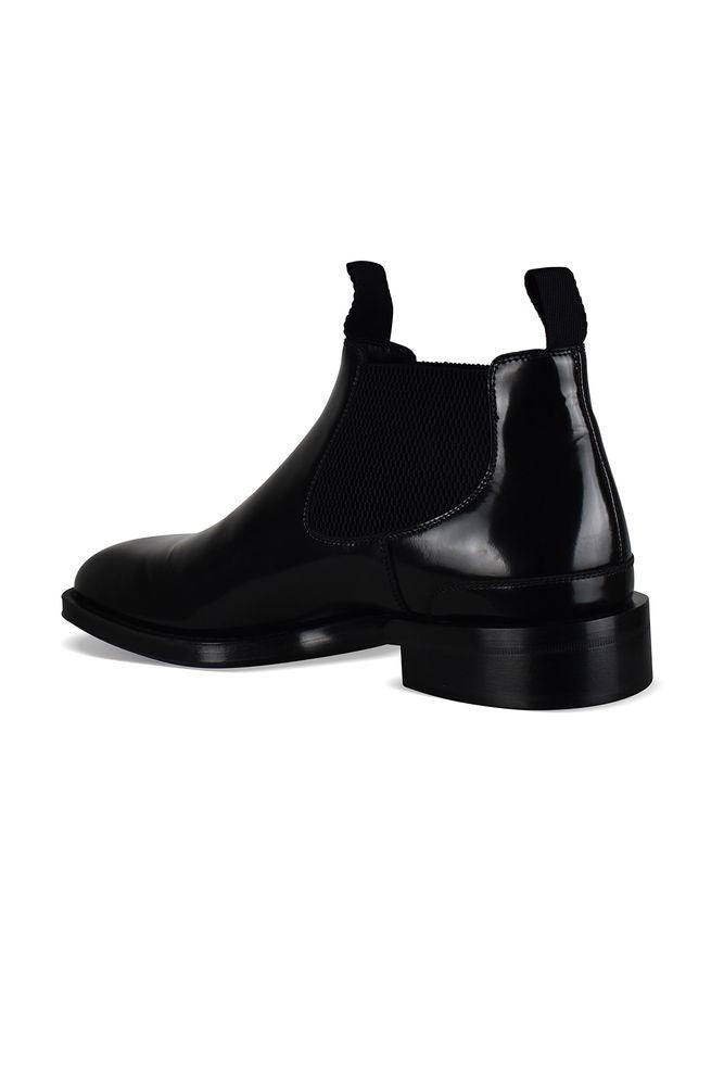 Burberry Black Leather Chelsea Boots