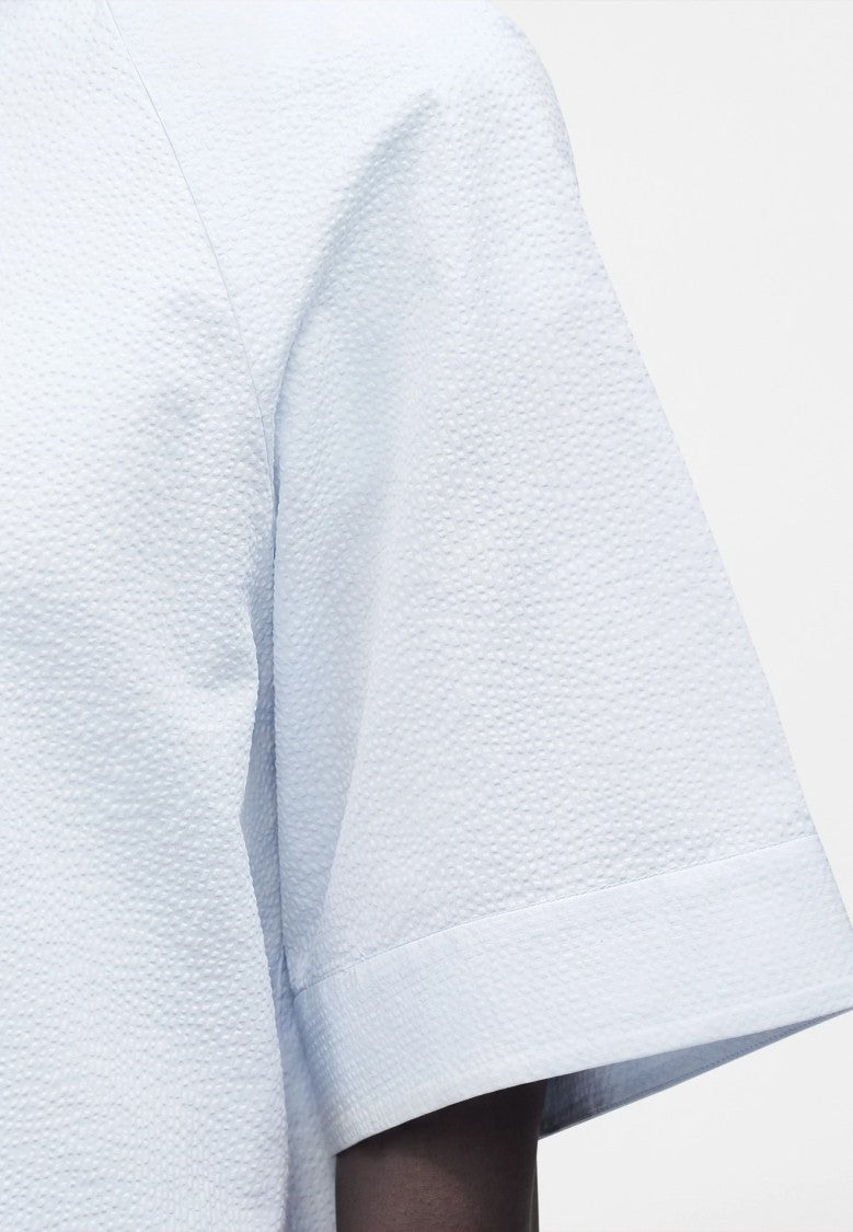 Max Mara Boxy Short-Sleeved Top With Textured Fabric