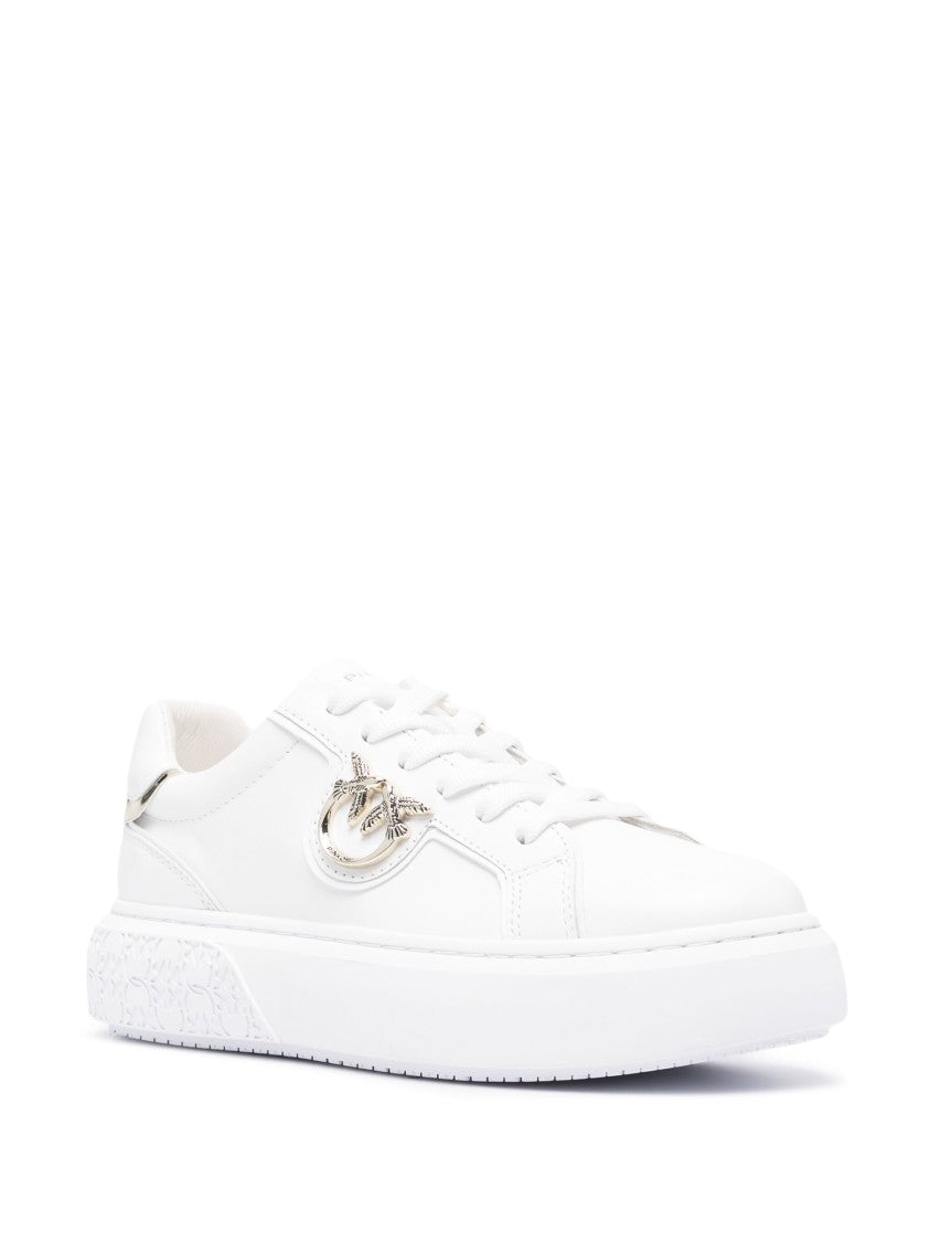 Pinko Pinko Flatform Sneakers With Gold Metal Logo