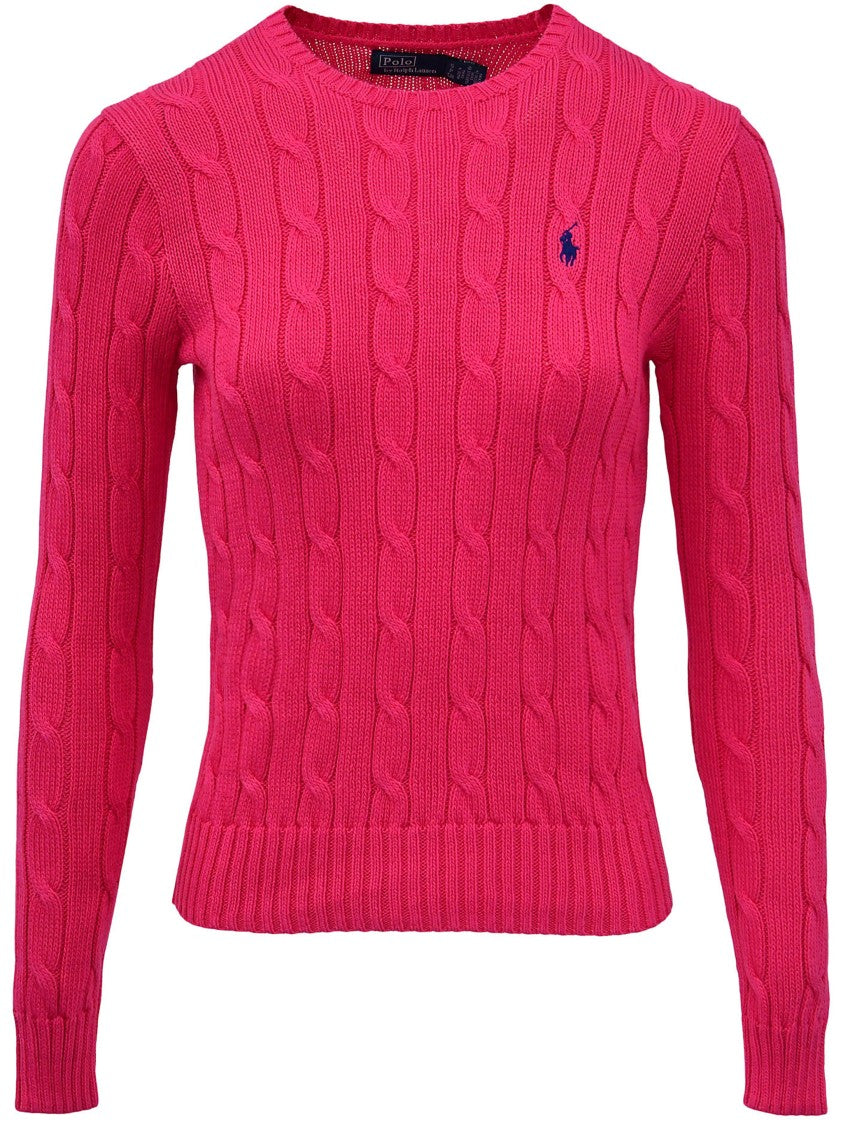 Polo Ralph Lauren Pink Julianna Pullover Cable Knit Sweater