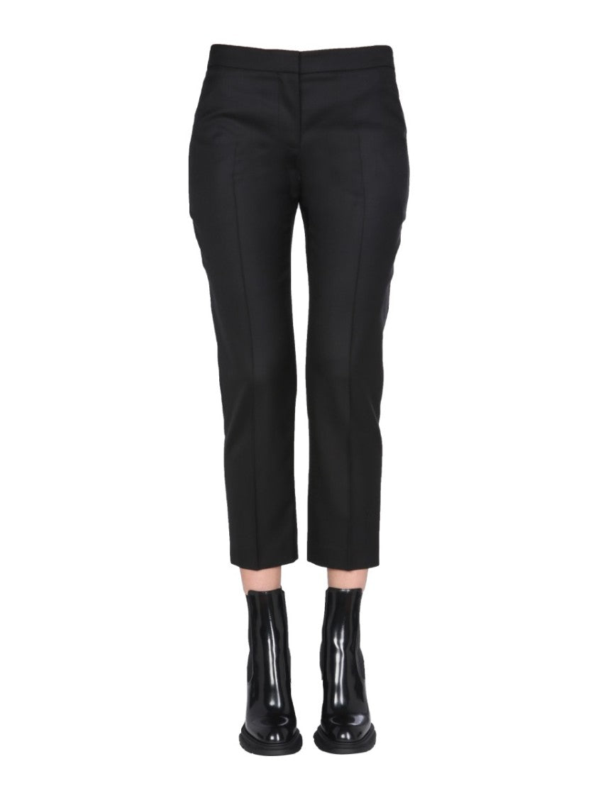 Alexander Mcqueen Tailored Cropped Trousers With Hidden Closure