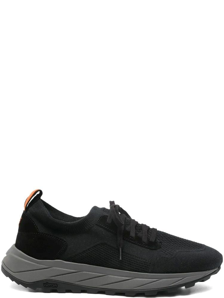 Henderson Black Low-Profile Knitted Trainers
