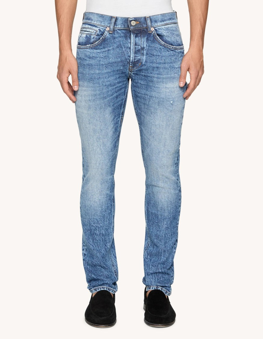 Dondup Straight-Fit Medium Blue Jeans