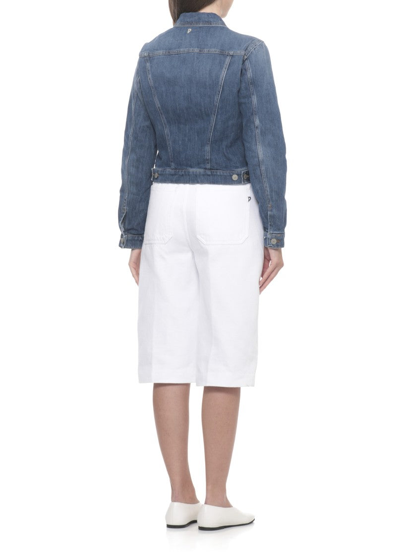 Dondup Blue Flap Pockets Denim Jacket