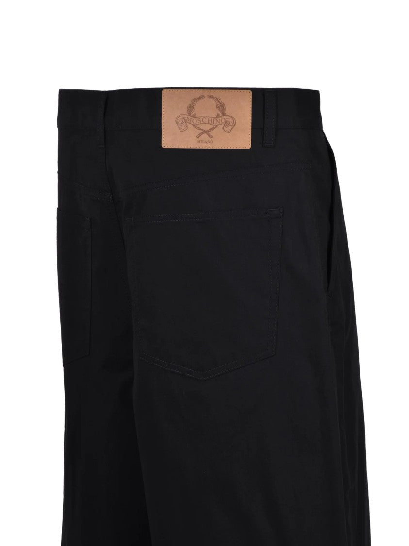 Moschino Couture Cotton/Polyamide Trousers - Black