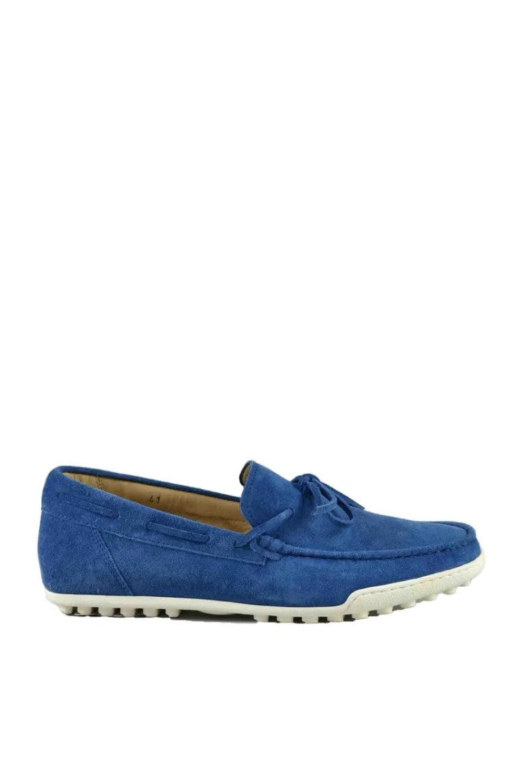 Calo Suede Loafers With Decorative Bow And Textured Grip