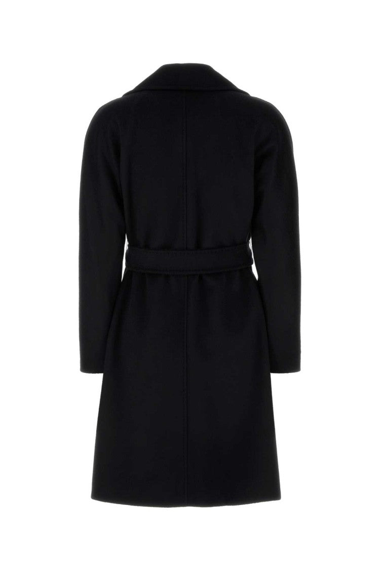 Mm Studio Black Wool Dravenna Coat