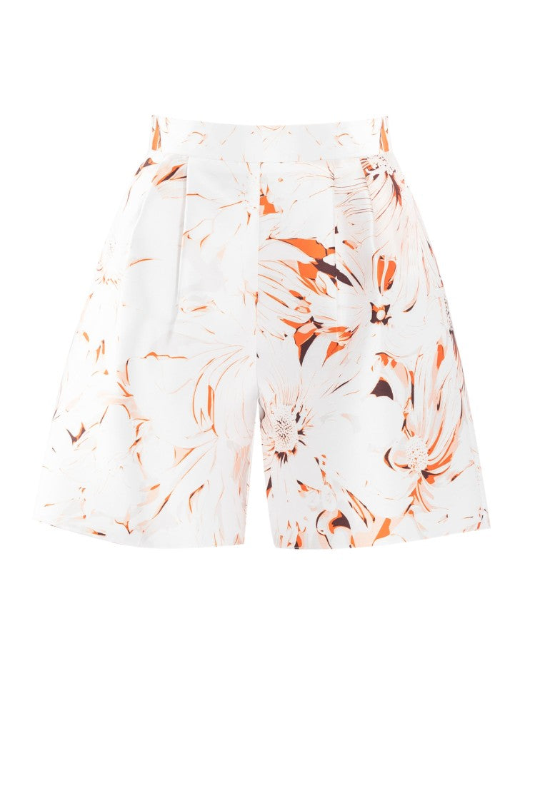 Saiid Kobeisy Mikado Flared Shorts With Print