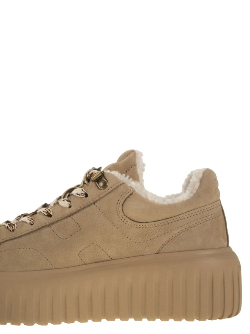 Hogan H-Stripes Nubuck Trainers
