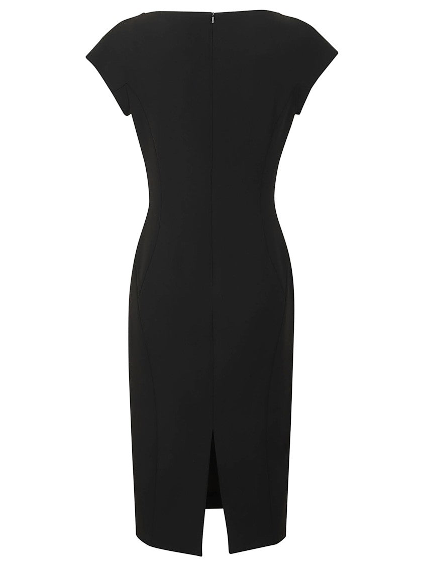 Max Mara Fitted Evening Dress In Black Triacetate