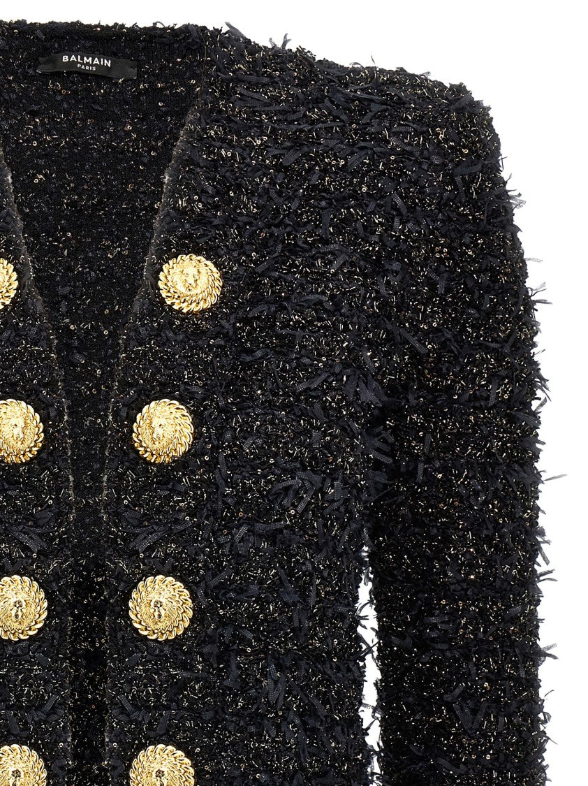 Balmain Lurex-Threaded Tweed Blazer