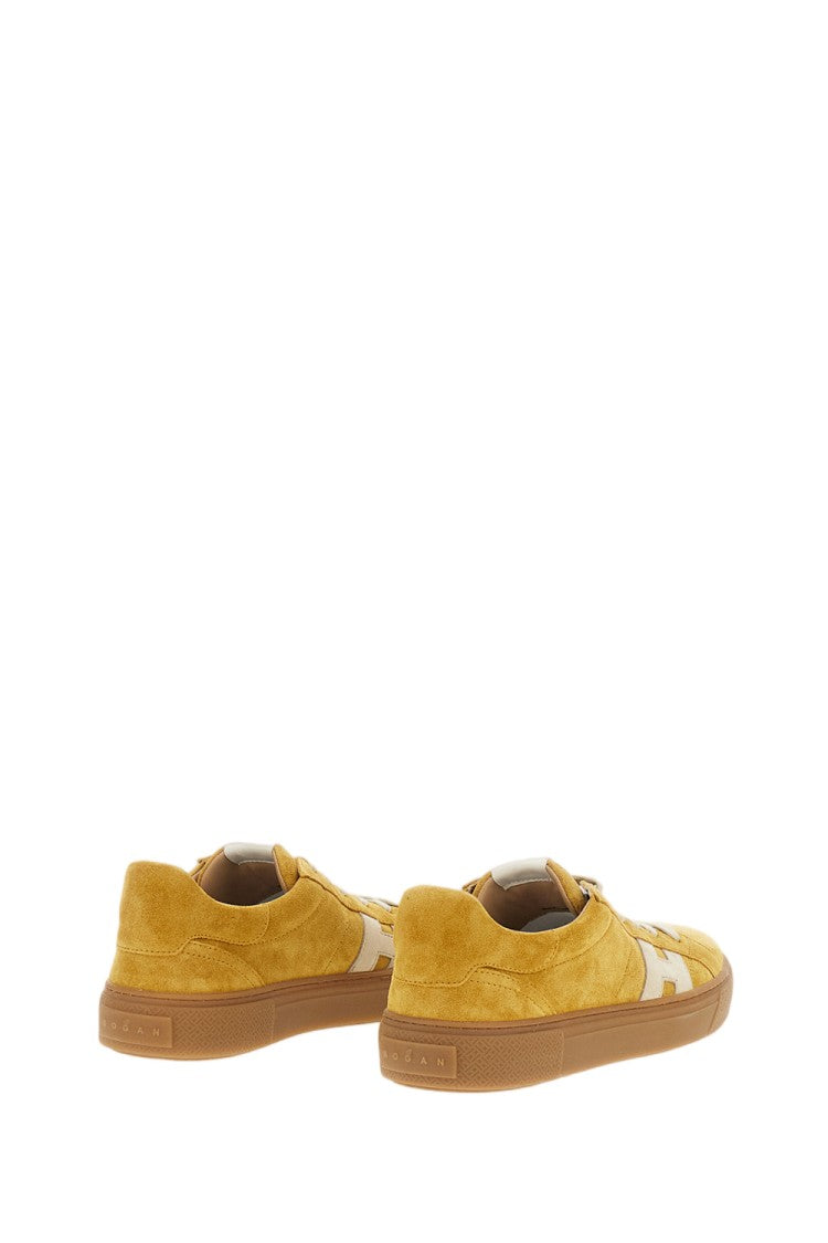 Hogan Yellow Suede Leather Skater Sneakers
