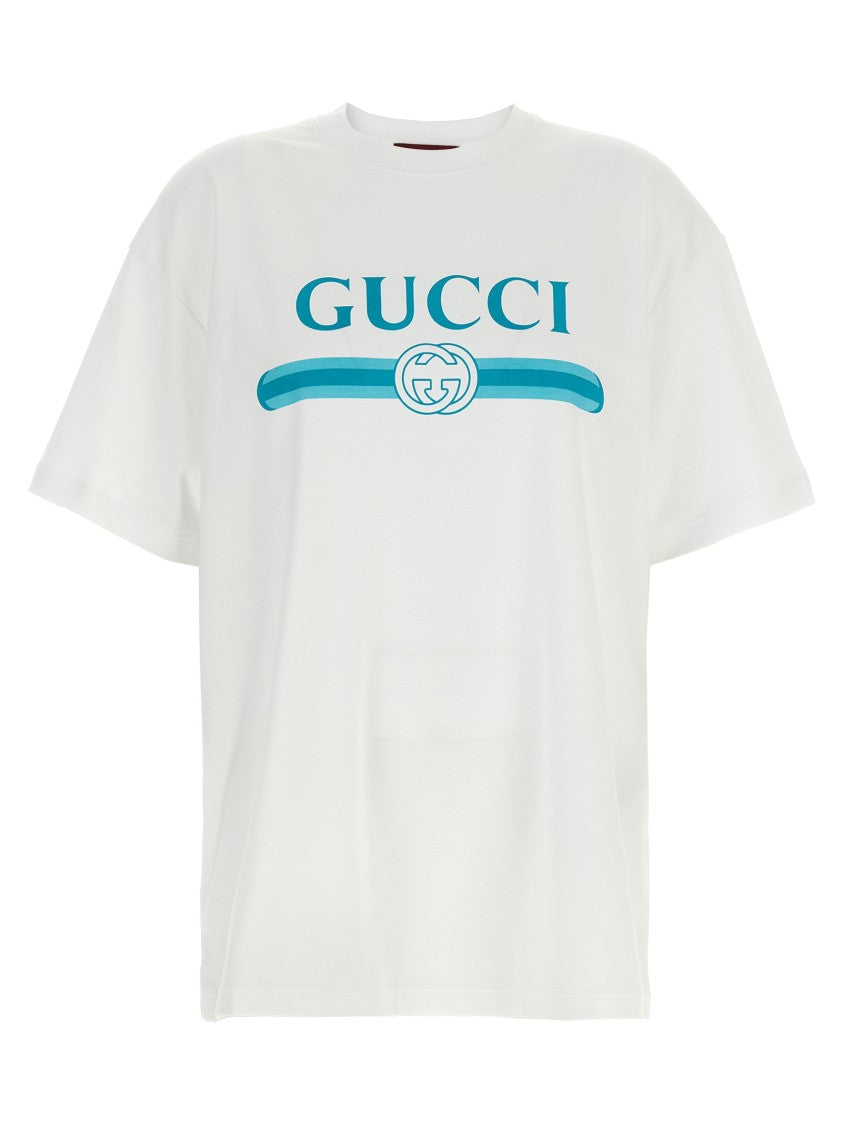 Gucci Incrocio Gg E Web' Print T-Shirt
