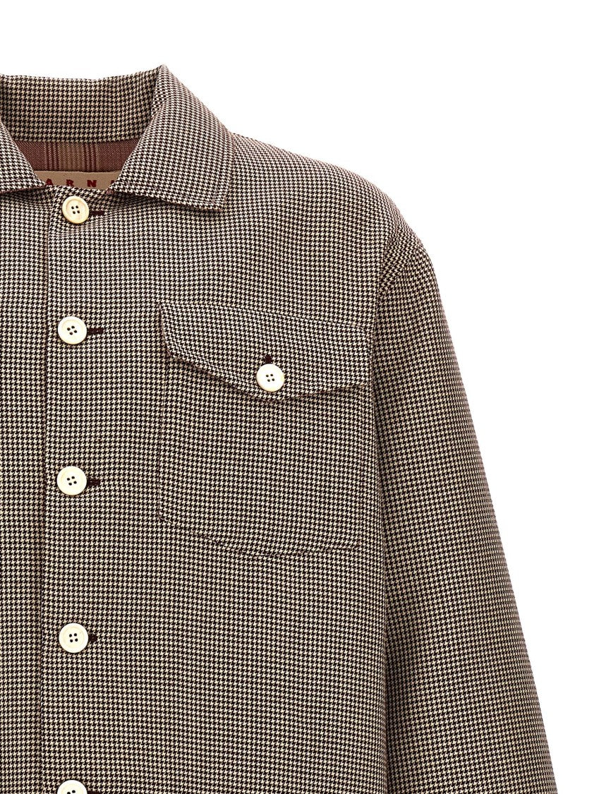 Marni Micro Houndstooth Wool Jacket