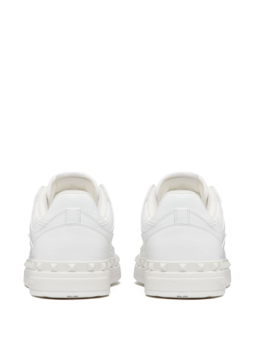 Valentino Garavani Premium Calf Leather Sneakers With Rockstud Detailing