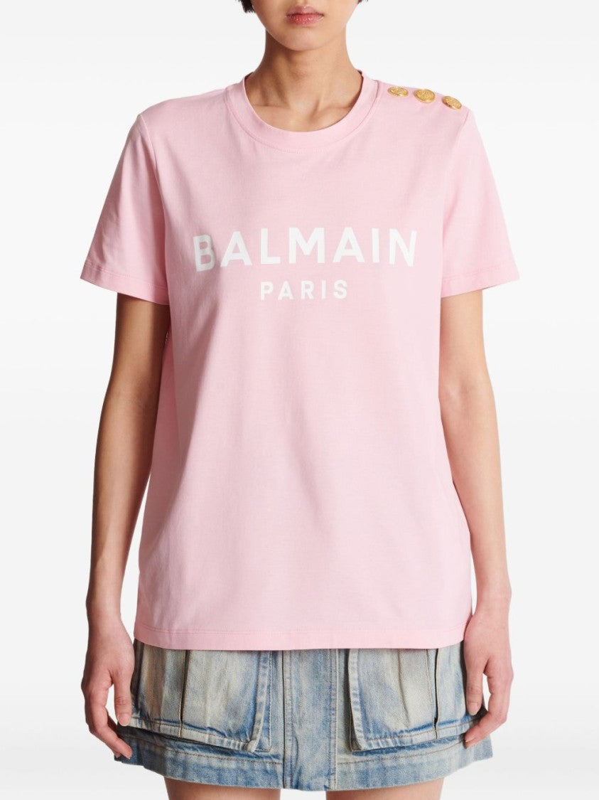 Balmain Relaxed Fit Pale Pink Top