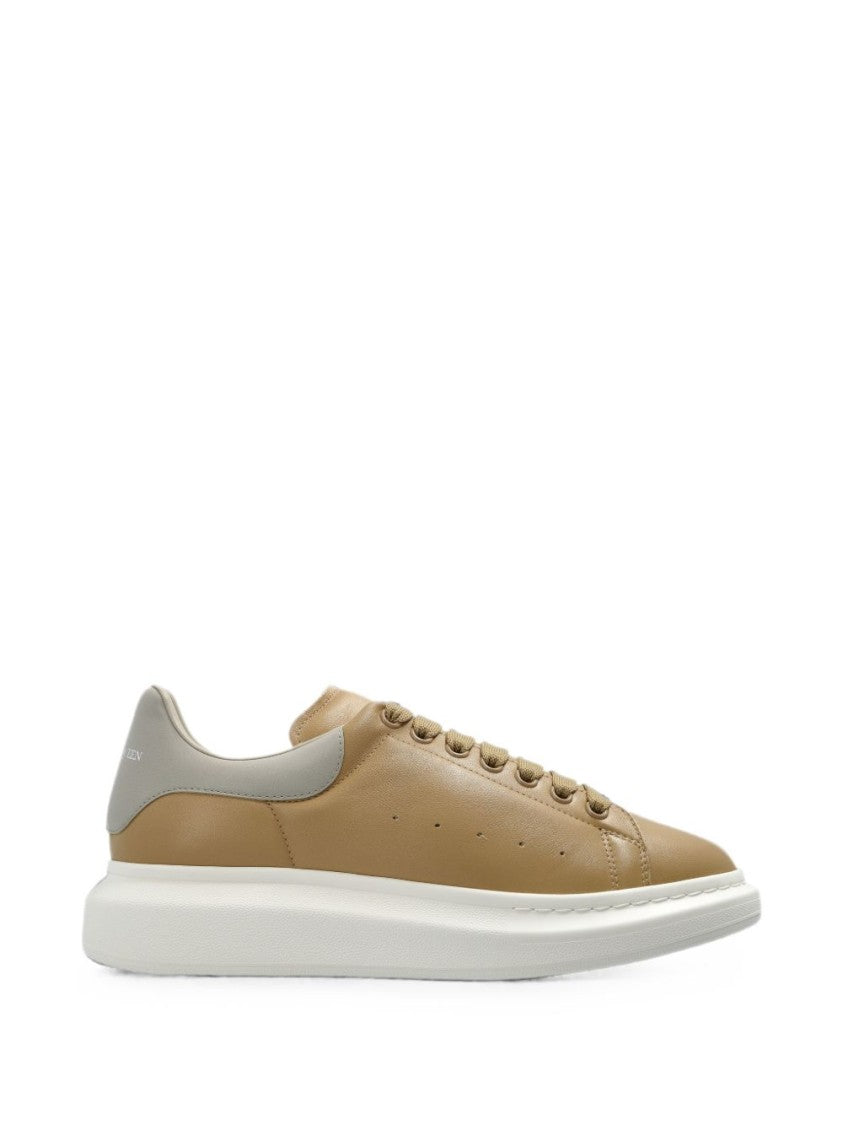 Alexander Mcqueen Calfskin Contrasting Heel Sneakers