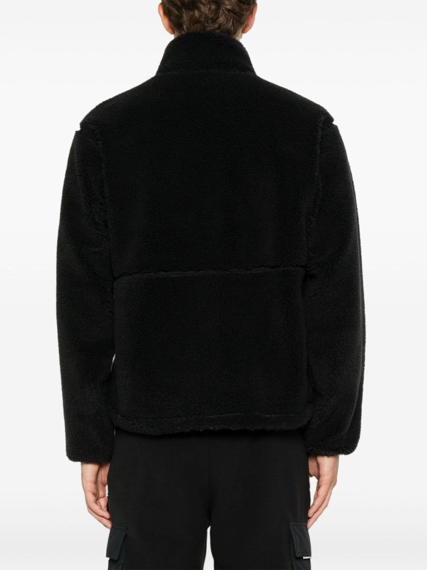 The North Face Plush High-Collar Black Fleece Jacket