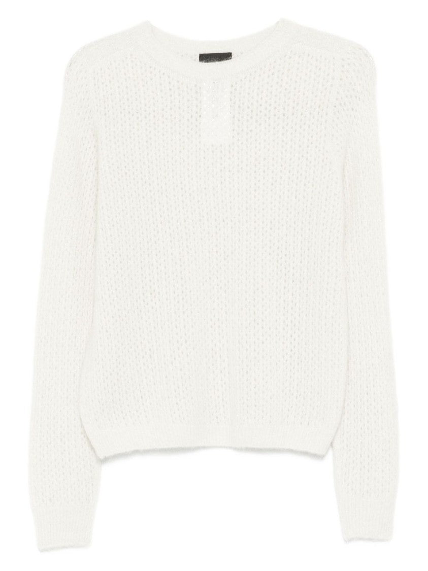 Liu Jo Lightweight Open-Knit Sweater With Classic Round Neckline