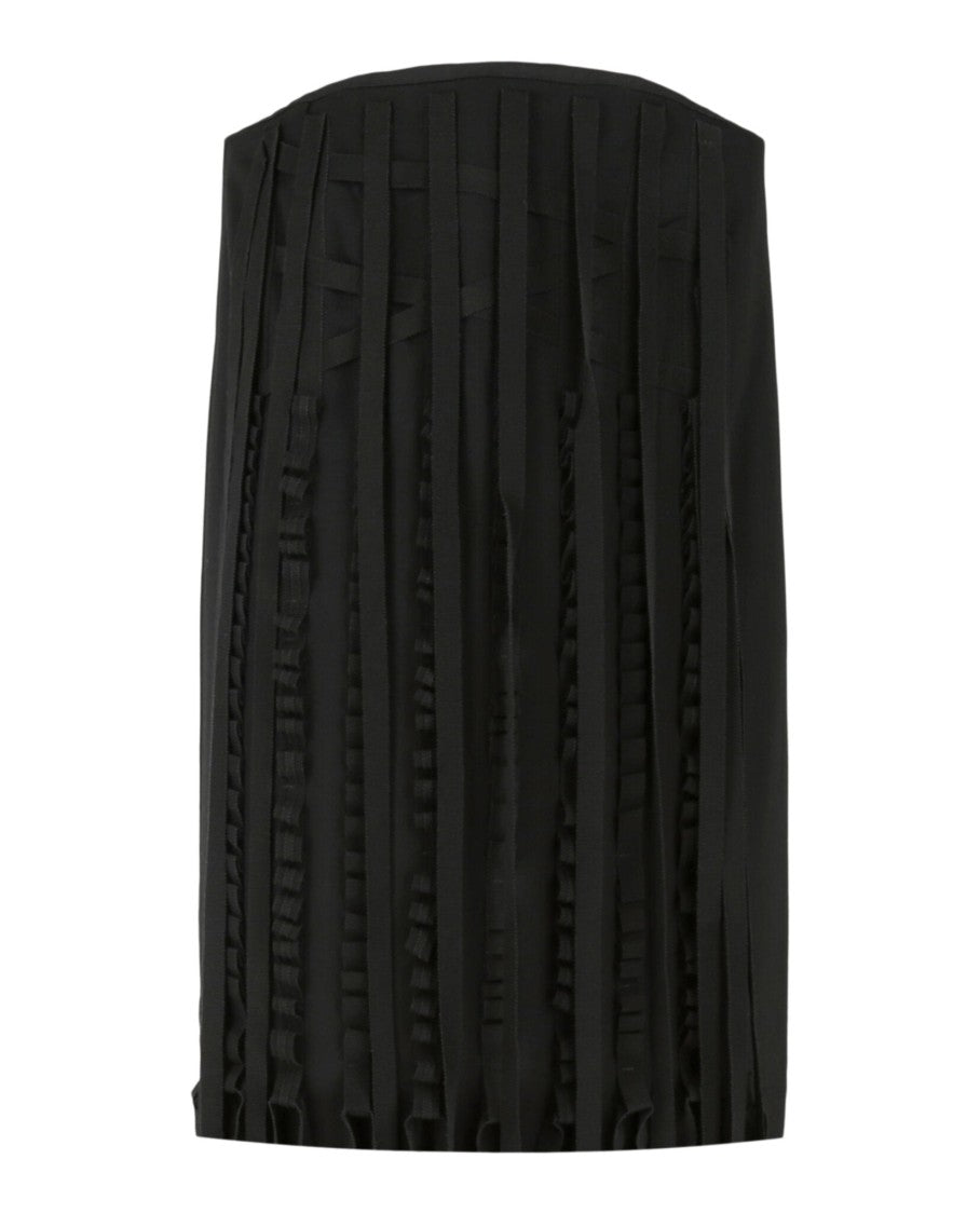 Ferragamo Strapless Tassel Dress