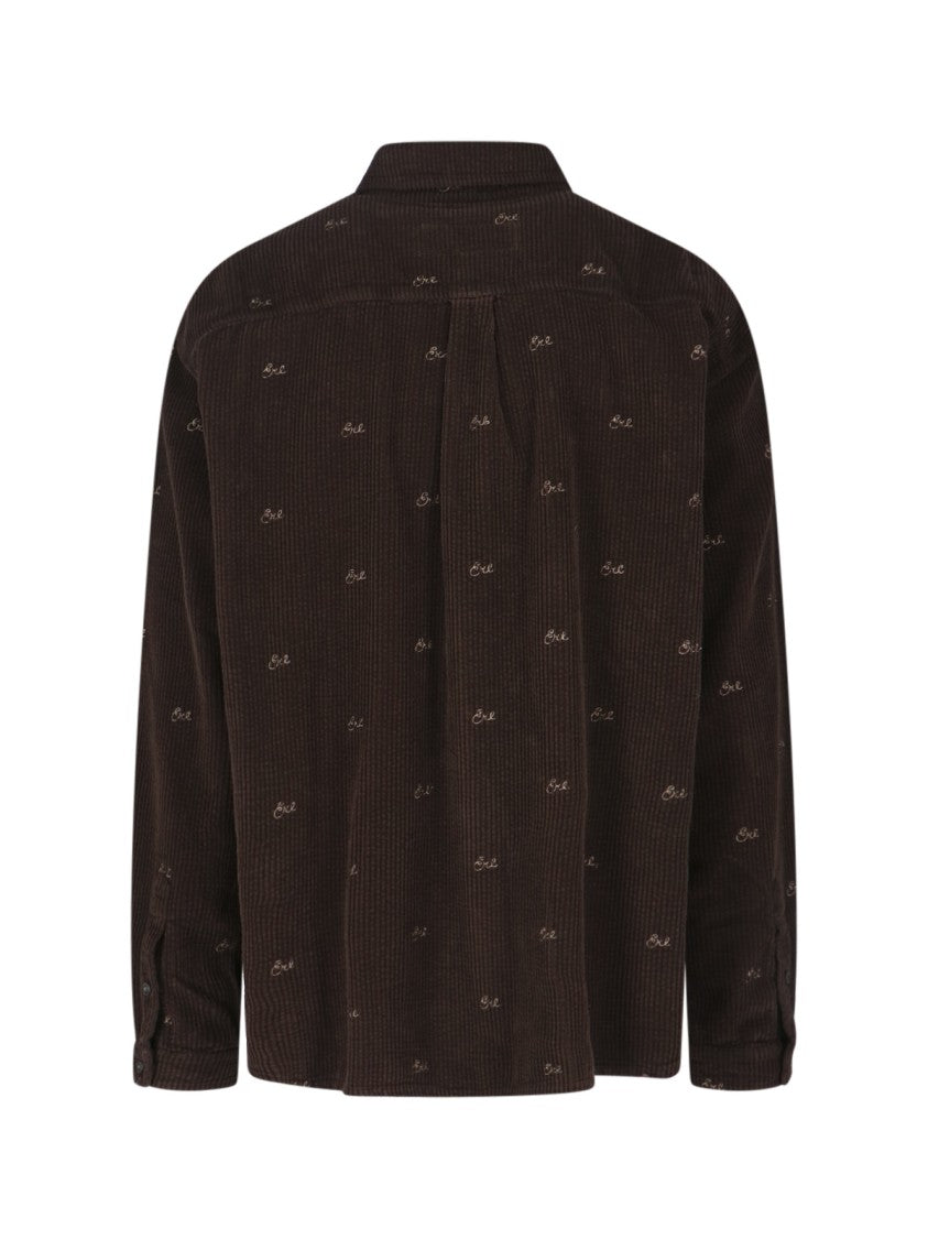 Erl Velvet Shirt – Brown