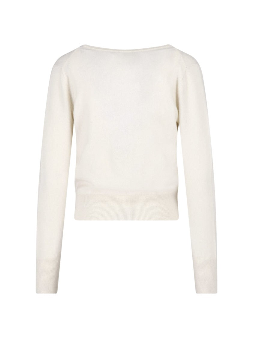 Extreme Cashmere Cream Dorothea Round-Neck Cashmere Zip Cardigan
