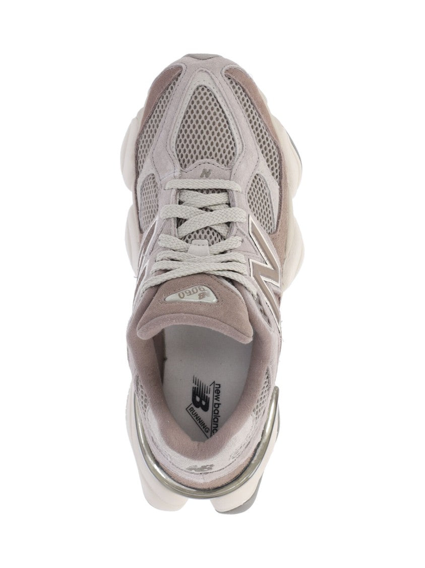 New Balance Brown 9060 Leather Mesh Sneakers