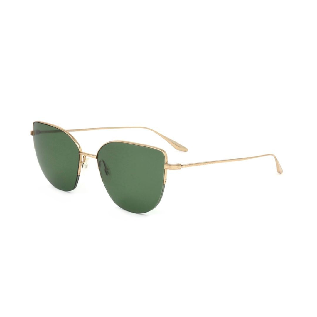 Barton Perreira Bp0004 550Sz Minimalist Gold Metal Frame Sunglasses With Green Lenses