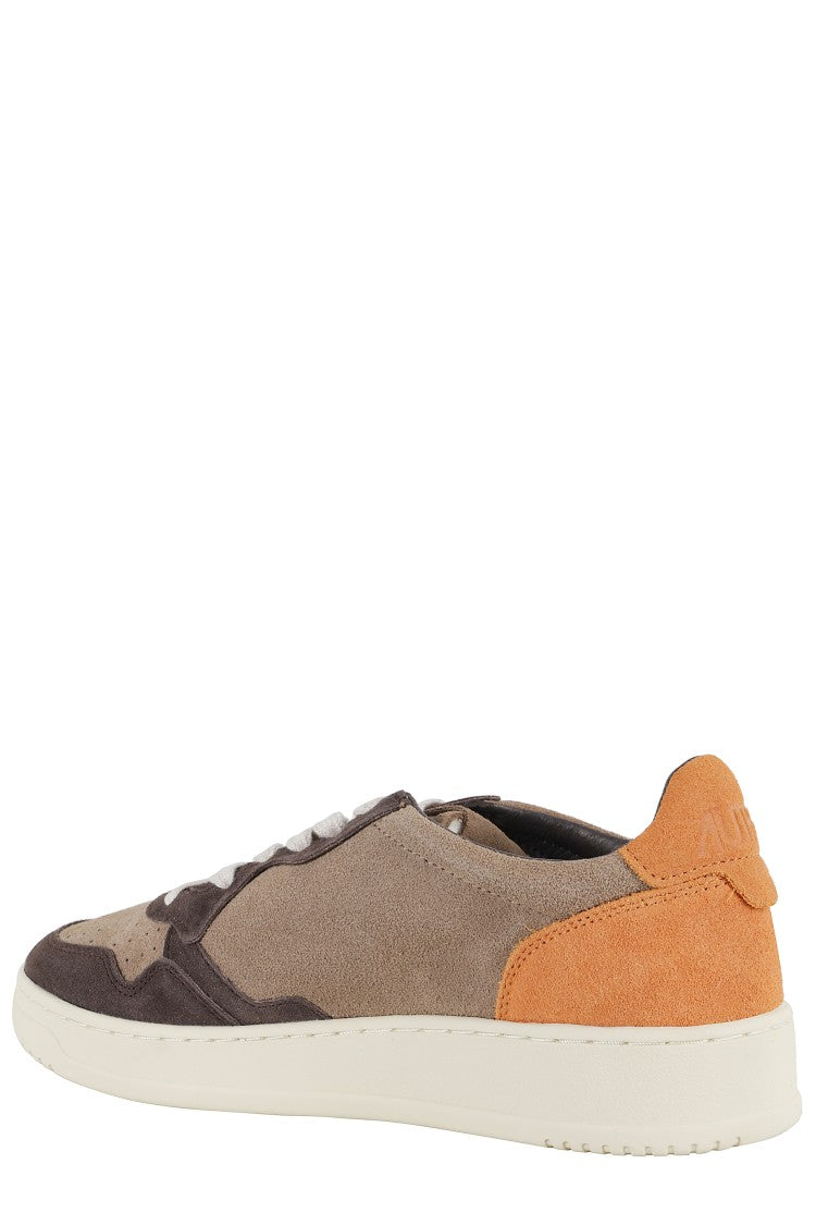 Autry Medalist Color Block Suede Low-Top Sneakers