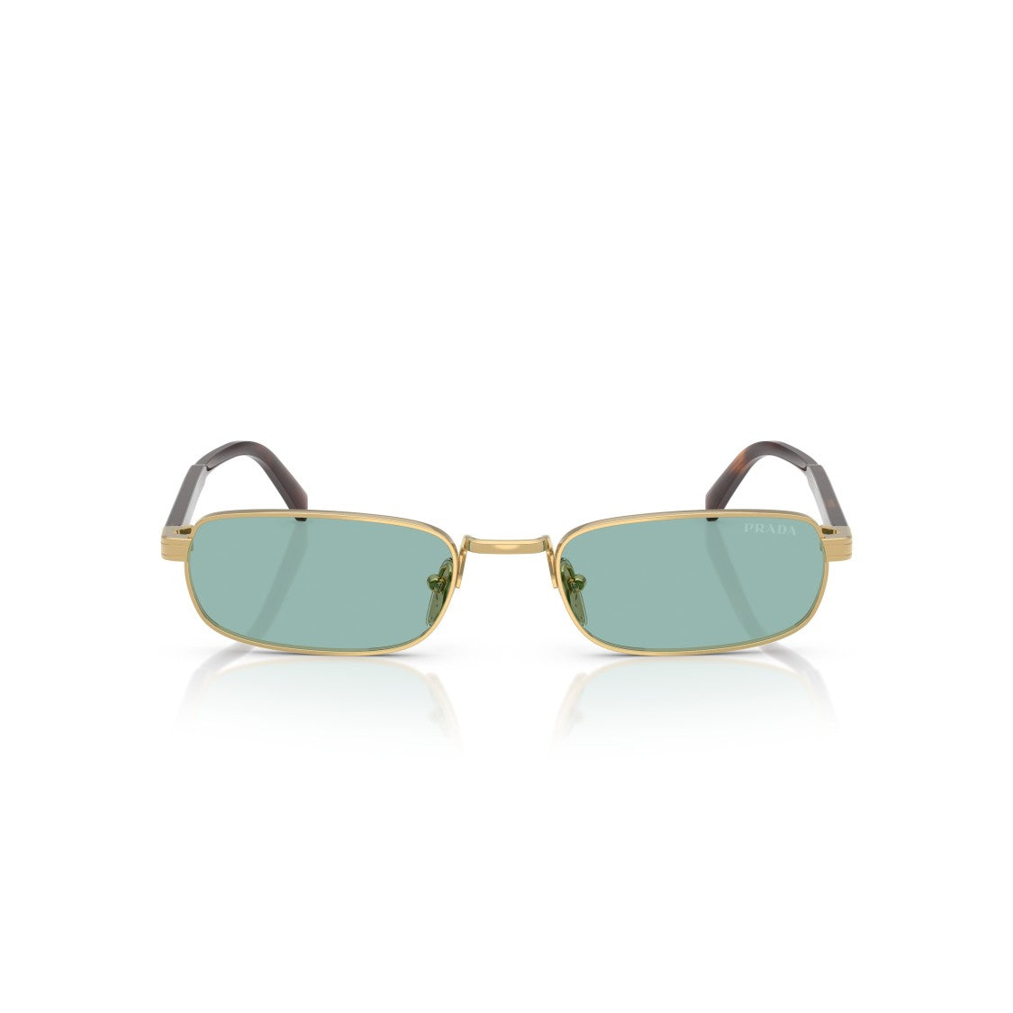 Prada 0Pr B54s Gold-Tone Metal Rectangular Sunglasses