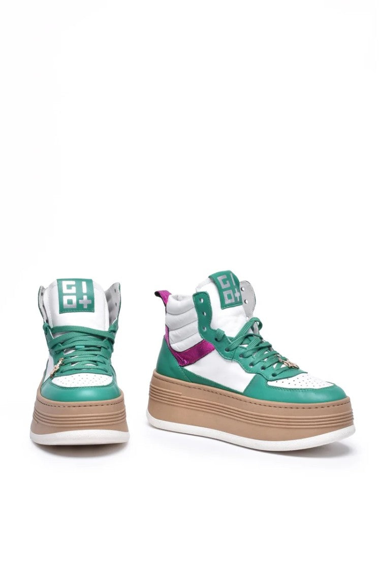 Gio + Basket Sneakers - White/Green