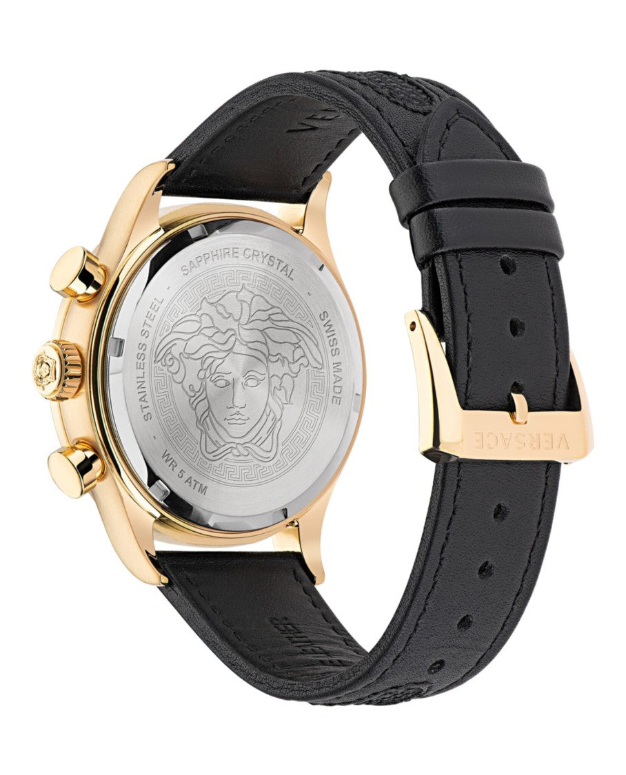 Versace Hellenyium Chrono Leather Watch