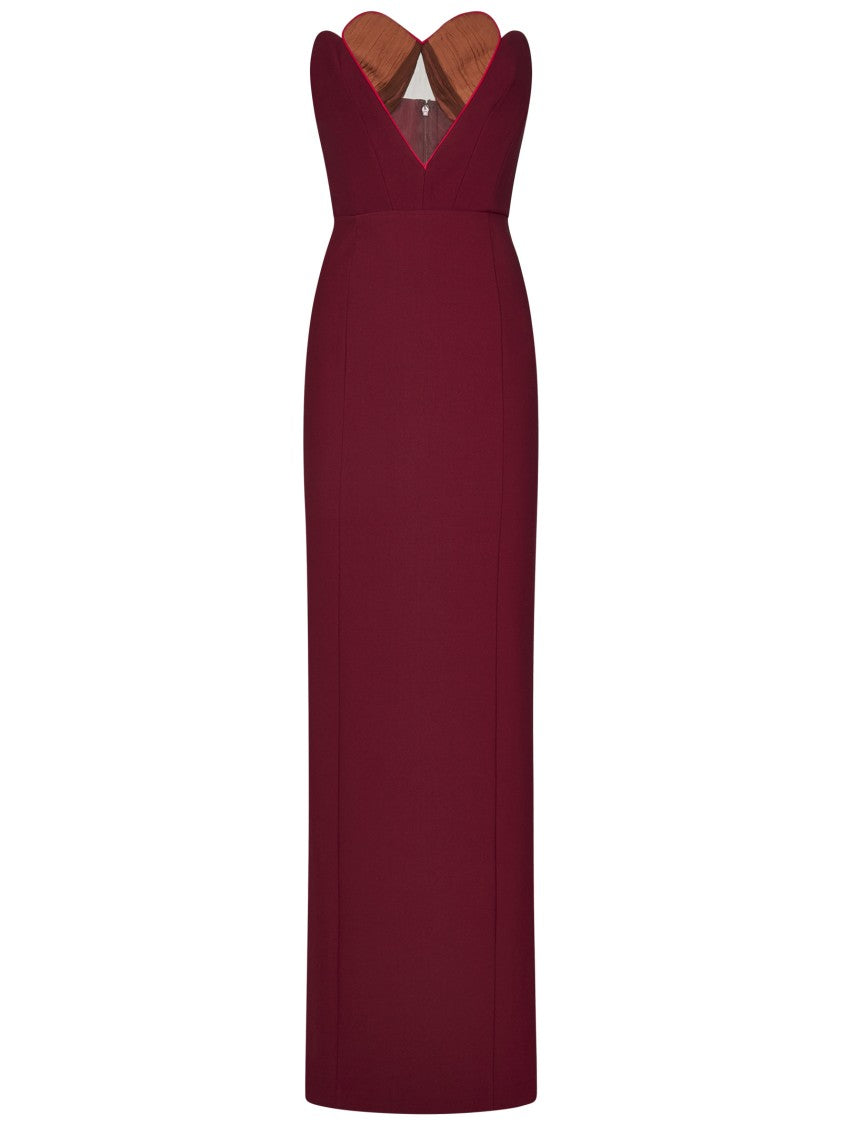 Nensi Dojaka Strapless Fitted Dress With Heart-Shaped Silk Cups
