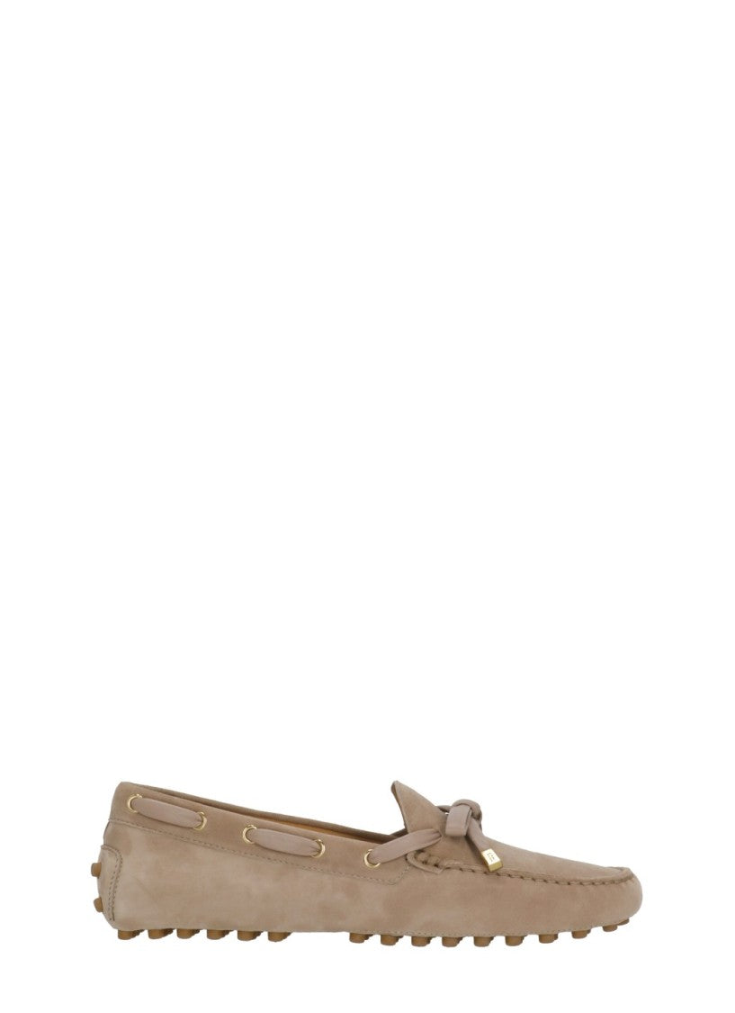 Tod's Beige Suede Leather Loafers