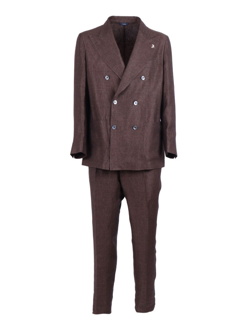 Tombolini Marrone Zero Gravity Linen Suit