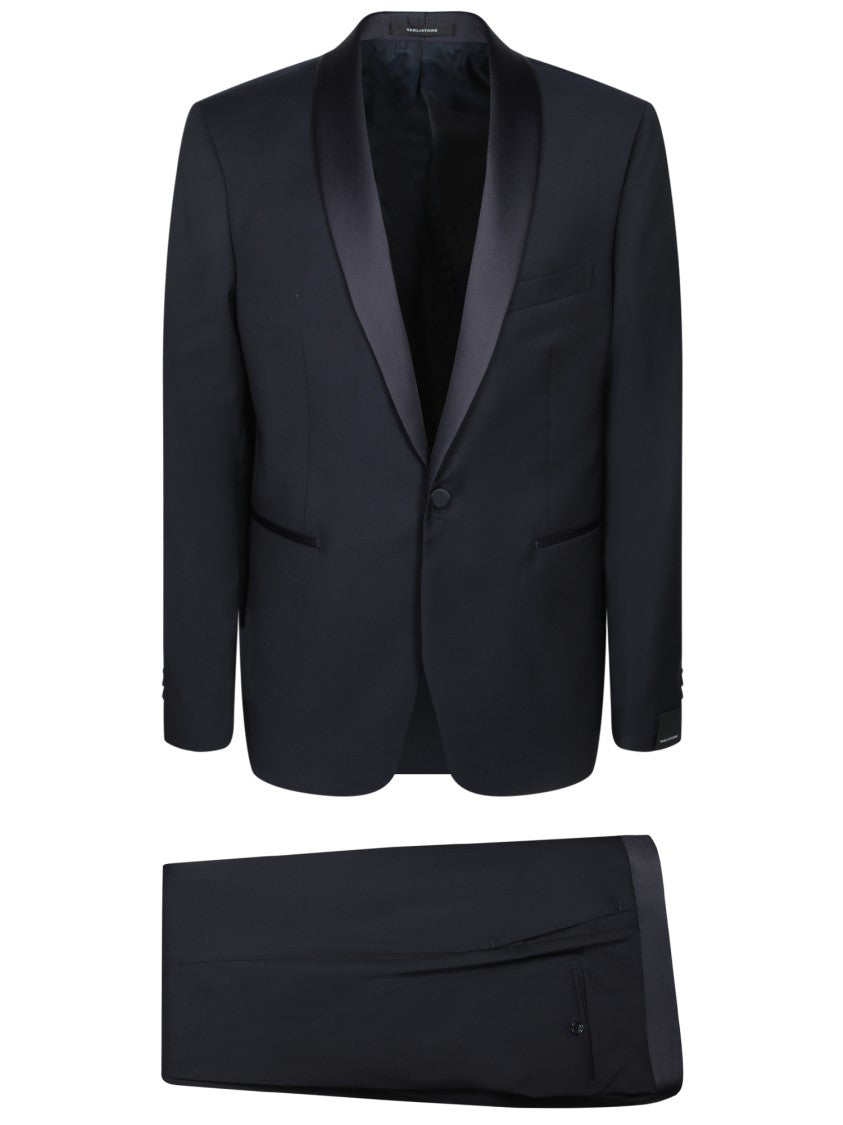 Tagliatore Midnight Blue Suit With Tailored Jacket And Matching Waistcoat