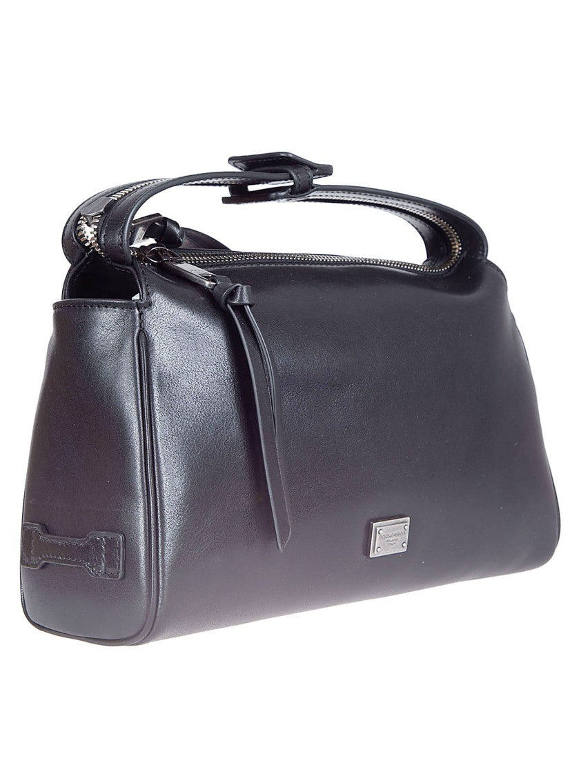 Dolce & Gabbana Shoulder Bag In Smooth Calf Leather With Removable Strap