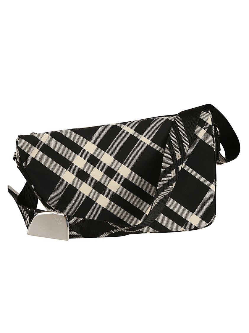 Burberry Distinctive Check Pattern Shoulder Bag