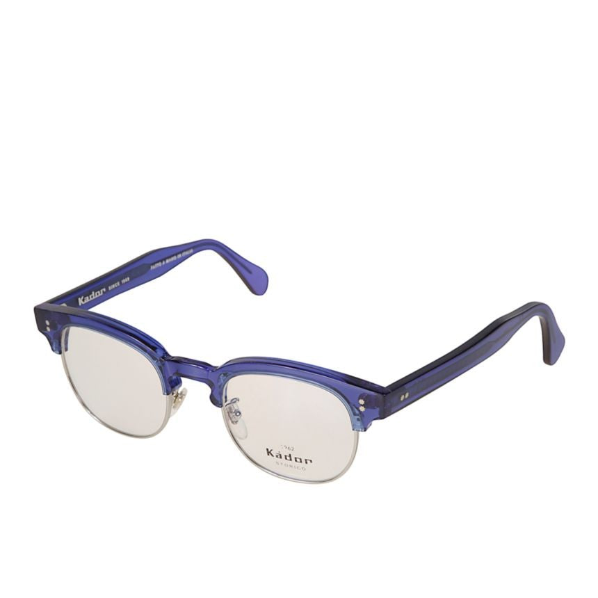 Kador Woody Cm Translucent Blue Semi-Rimless Eyeglasses
