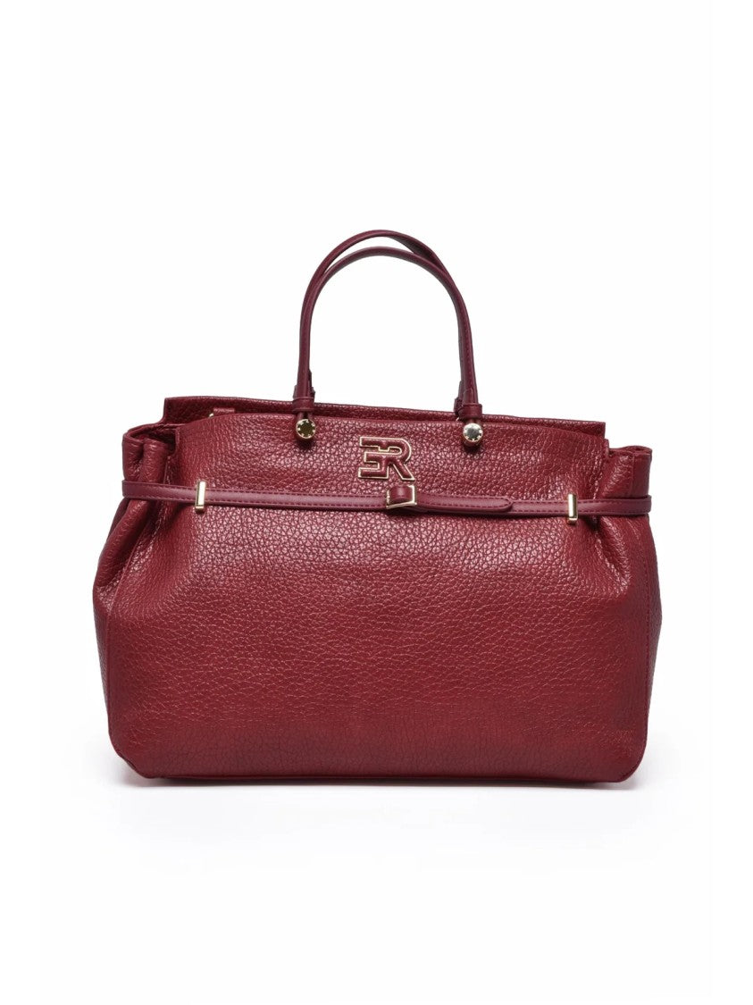 Ermanno Firenze Red Polyurethane Unity Handbag