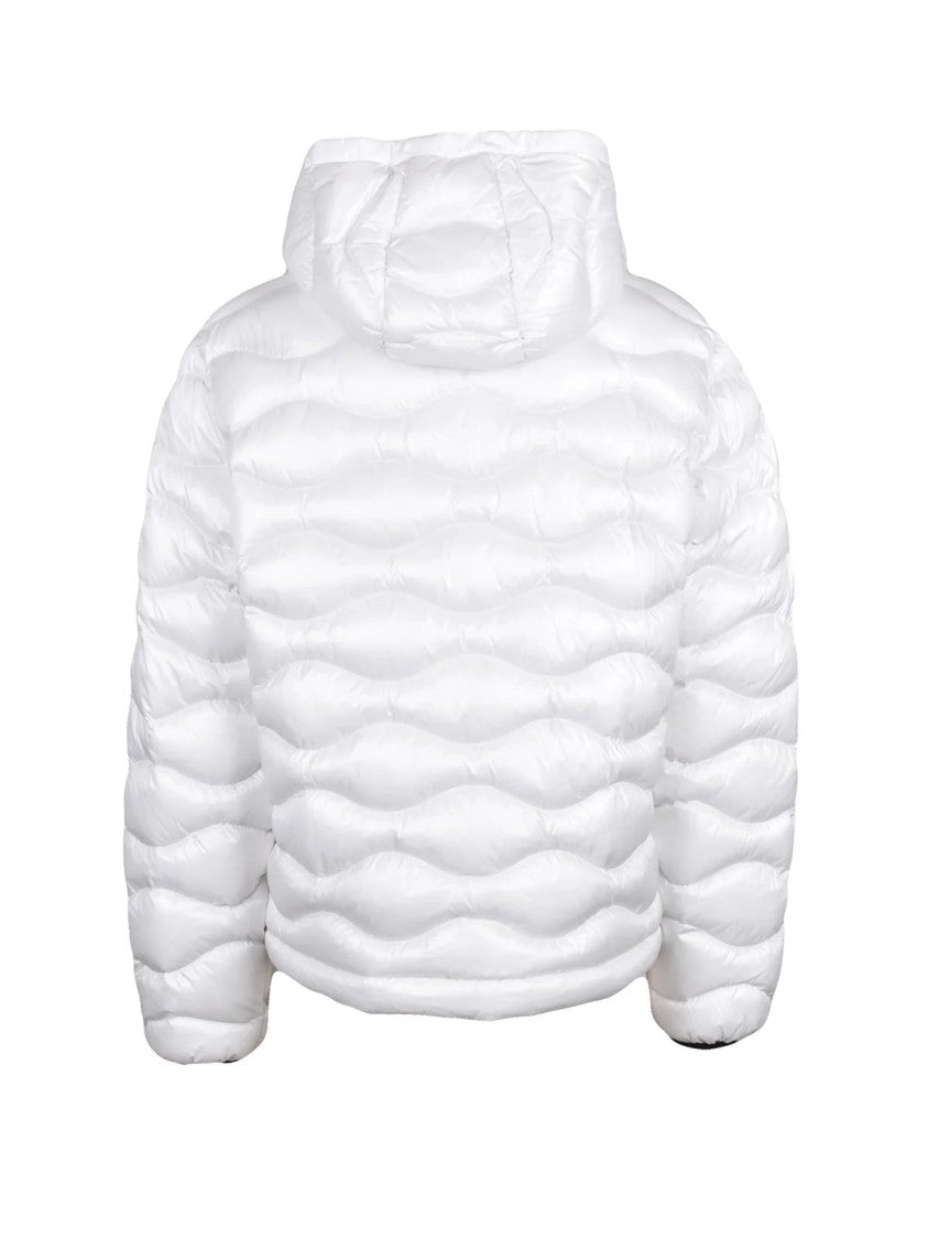 Blauer White Hooded Polyamide Down Jacket