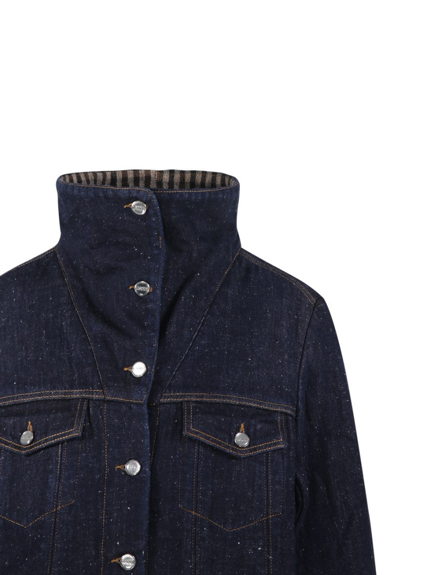 Ganni Neppy Denim Bonded Jacket