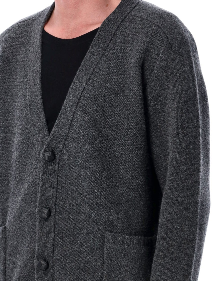 Bottega Veneta V-Neck Wool Cardigan With Button Closure