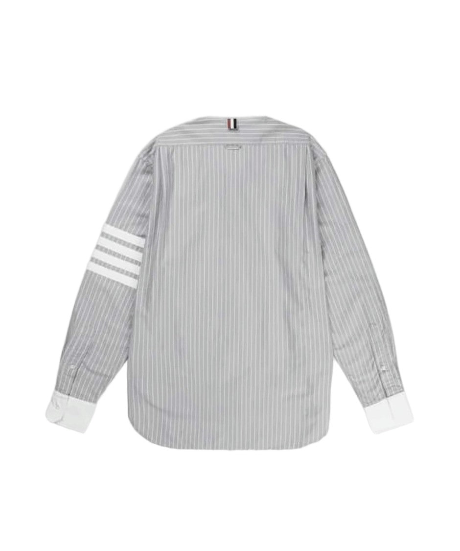 Thom Browne Long-Sleeve Grey Shirt With Pinstripes