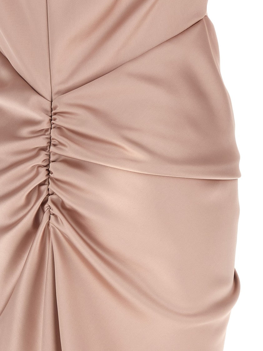 The Andamane 'Iris' Flowing Satin Maxi Dress