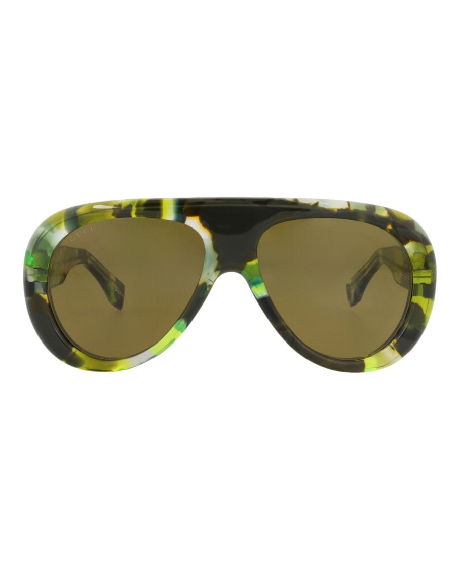 Gucci Aviator-Frame Recycled Acetate Sunglasses