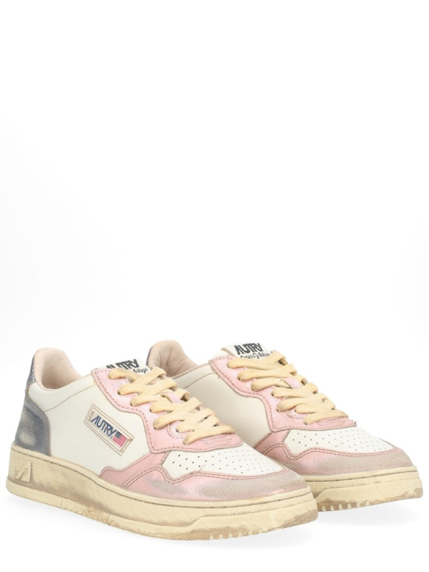 Autry Pastel Pink Super Vintage Cow Leather Sneakers