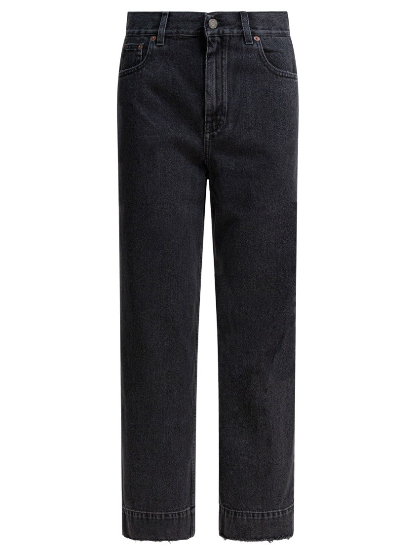 Chloé High-Waisted Structured Jeans With Wide Short Leg