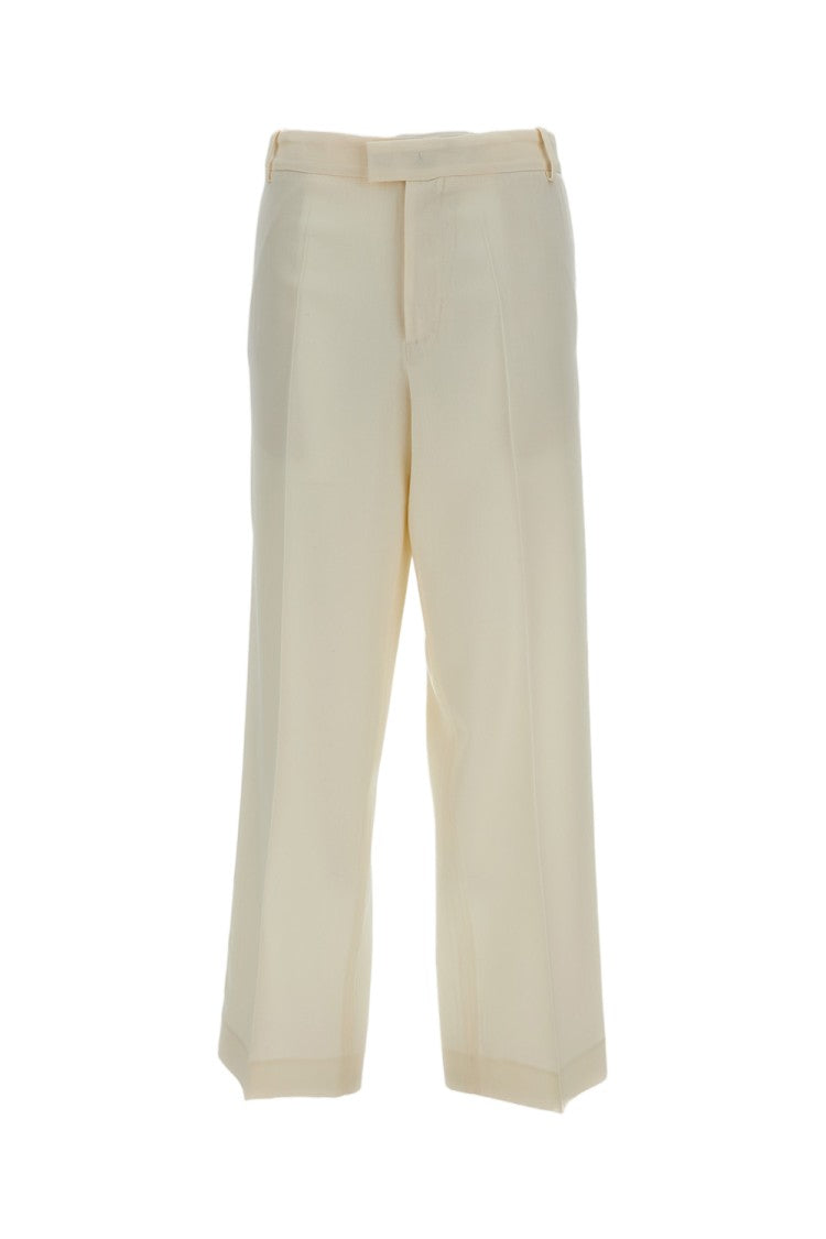 Meta Campania Gilles Straight Tropical Wool Twill Leg Formal Trousers