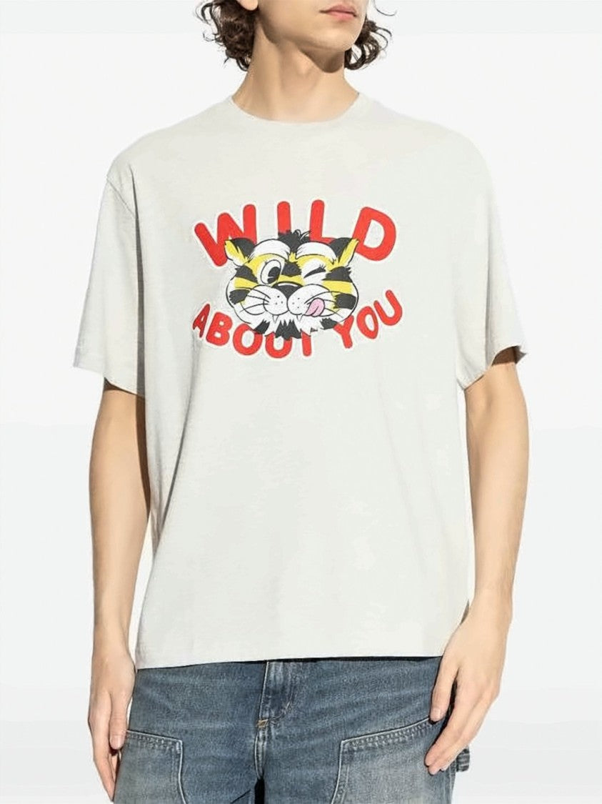 Kenzo Short-Sleeve T-Shirt With Playful Tiger Graphic